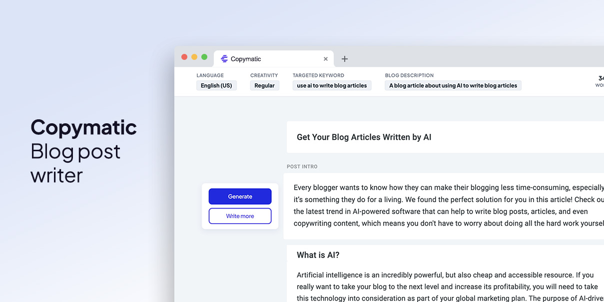 How to use AI to write blog posts