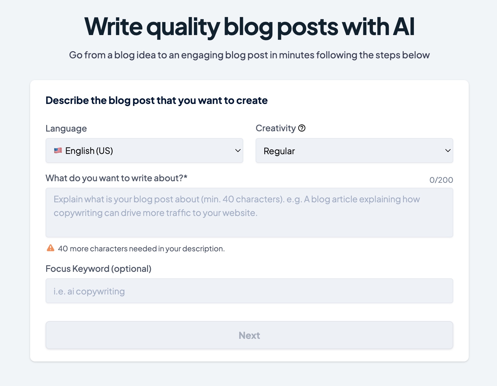 AI Blog Article Generator
